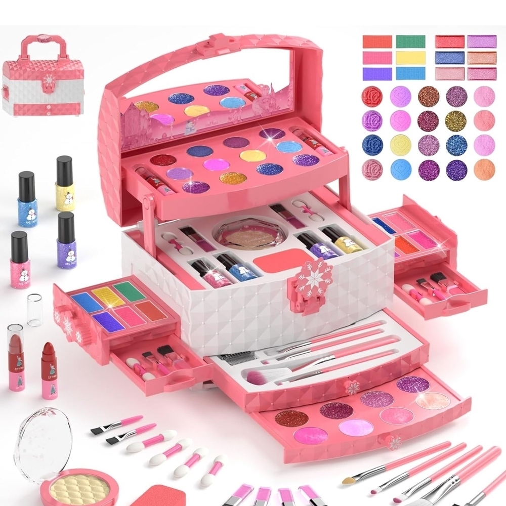 Pink Makeup Kit with Accessories